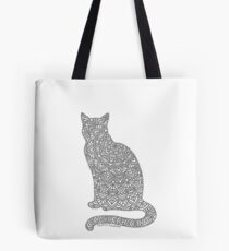 Bolsa de tela Mandala de gato gris