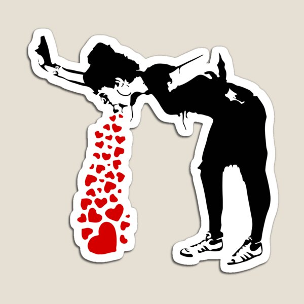 Lovesick - Banksy, Streetart Street Art, Grafitti, Artwork, Design For Men, Women, Kids Magnet