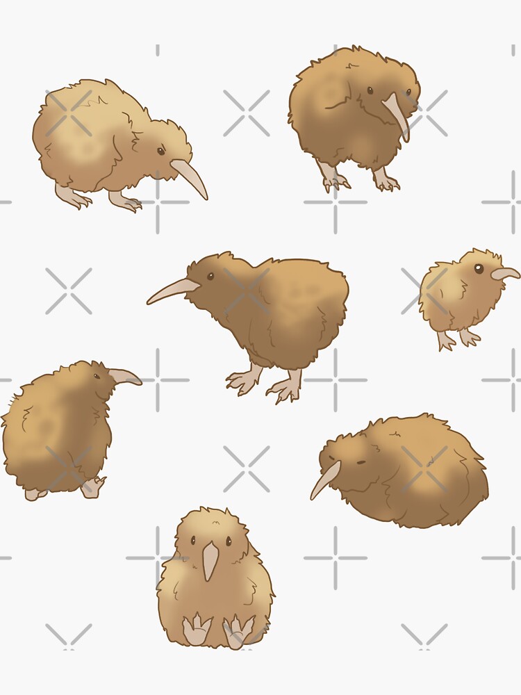 Thumbnail 3 of 3, Sticker, Kiwis designed and sold by Hartvei.