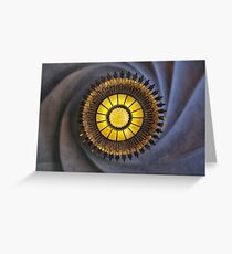 Antoni Gaudi ceiling architecture, Barcelona, Spain Greeting Card