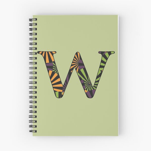 Item preview, Halloween Pinwheel Letter W Monogram designed and sold by vickennobile.