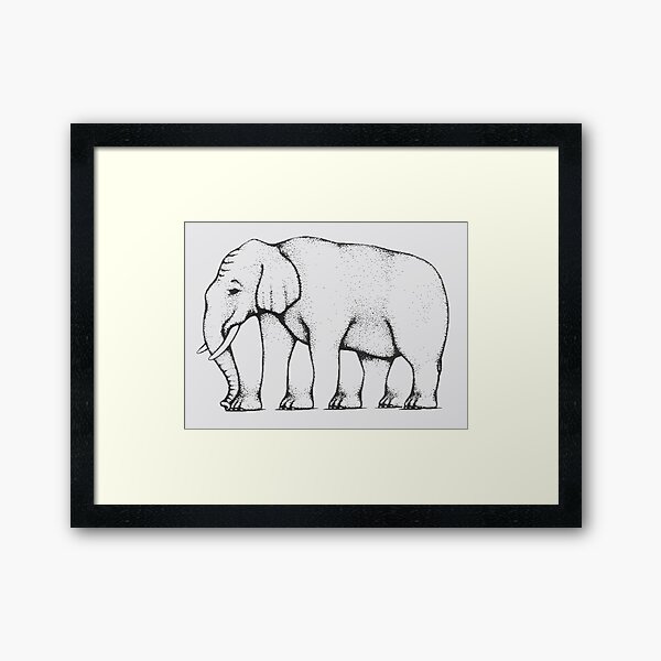 Elephant - How many legs? Framed Art Print