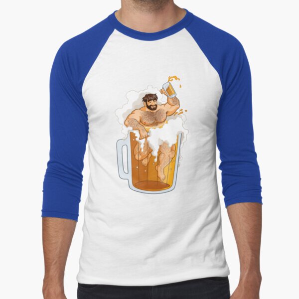 ADAM LIKES A BIG BEER Baseball ¾ Sleeve T-Shirt