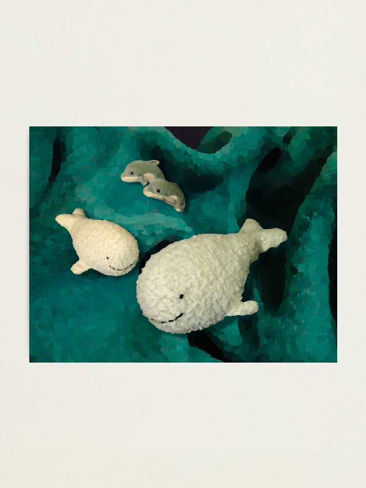 Alternate view of Meeting whales in my children's world Photographic Print
