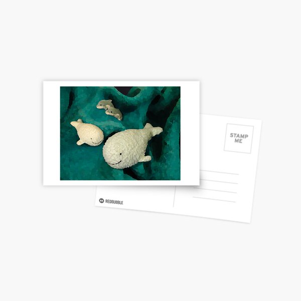 Meeting whales in my children's world Postcard