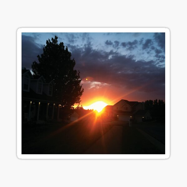 Neighborhood Sunset by Jerald Simon (Music Motivation - musicmotivation.com) Sticker