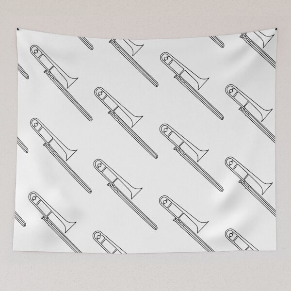 Item preview, Trombone Outline designed and sold by Rocket-To-Pluto.