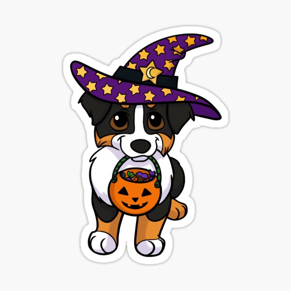 Item preview, Australian Shepherd Black Tri Halloween with long tail designed and sold by sculptedpups.