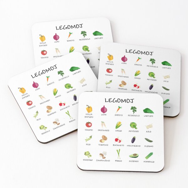 Item preview, Legomoj - Vegetables in Esperanto designed and sold by jonizaak.