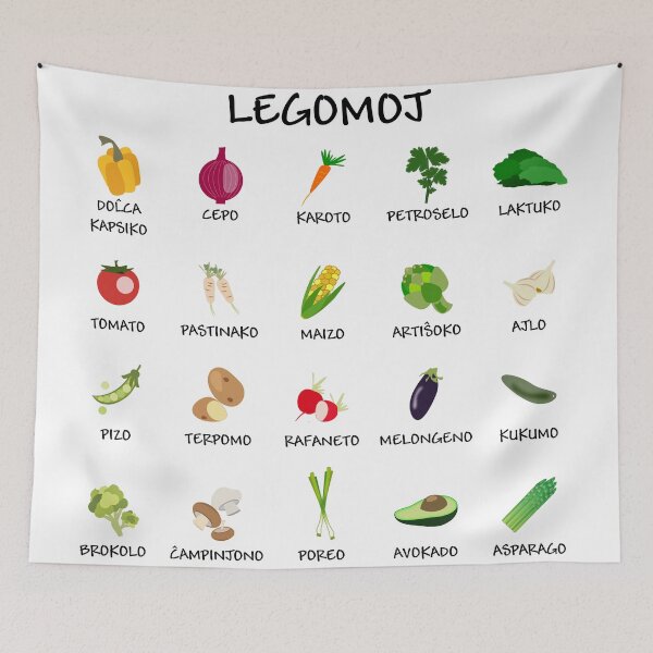 Item preview, Legomoj - Vegetables in Esperanto designed and sold by jonizaak.