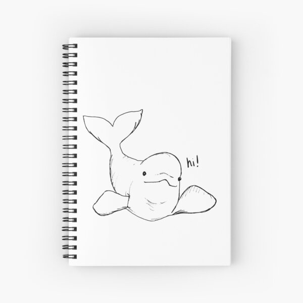 Baby Beluga Spiral Notebook