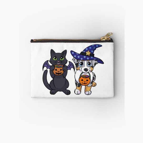 Item preview, Australian Shepherd with Cat Halloween designed and sold by sculptedpups.