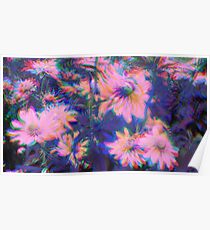 Trippy Flowers Poster