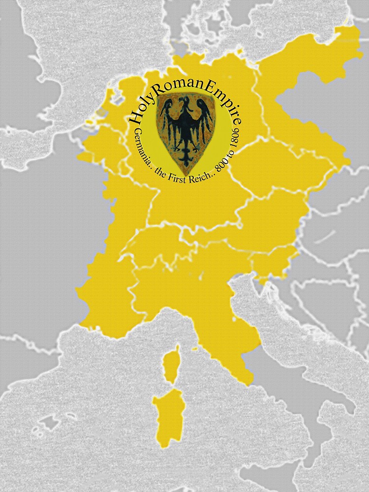 "Deutsches Heiliges Römisches Reich Karte..1200 A.D." T-Shirt von