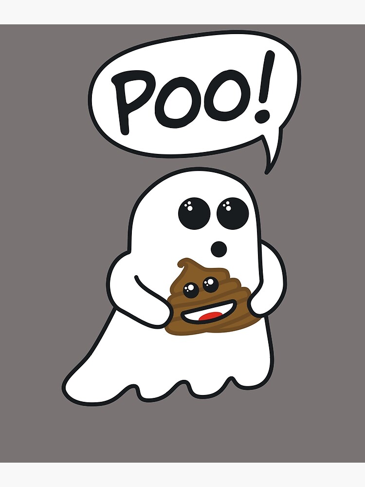 "Halloween Poop Emoji Funny Ghost" Art Print by peculiarpuffin Redbubble