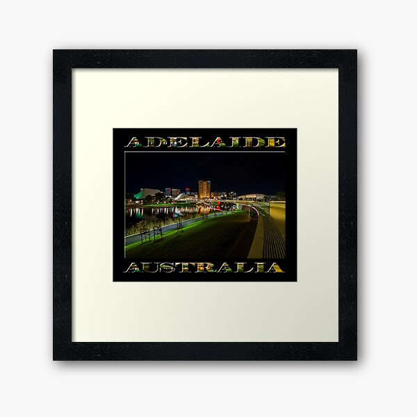 Item preview, Adelaide Riverbank at Night III (poster on black) designed and sold by Ray's Photos & Art.