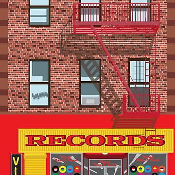 Vinyl Record Sleeves Postcard for Sale by jenbucheli