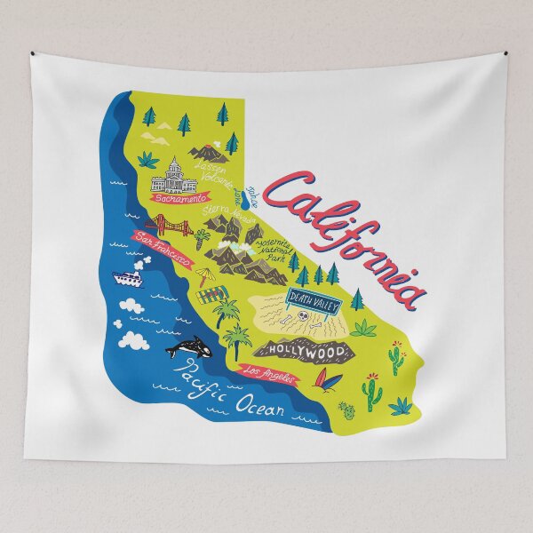 Item preview, California map designed and sold by JamesCMarshall.