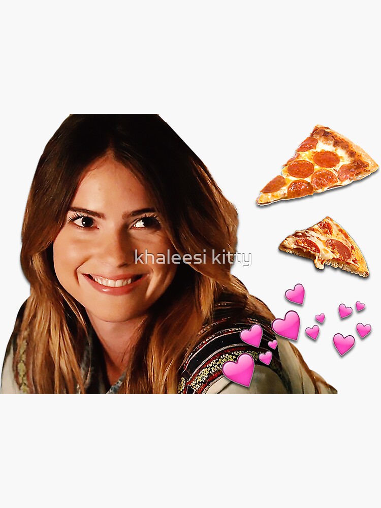 ""Pizza, she likes pizza!"" Sticker for Sale by banshee24 Redbubble