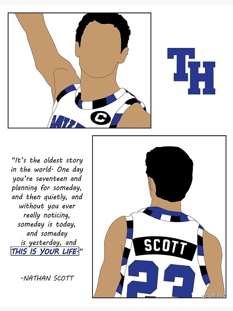 Nathan Scott One Tree Hill Basketball Jersey (White) Poster for Sale by  arielhills