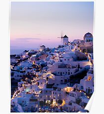 Sonnenuntergang in Ola Santorini Poster