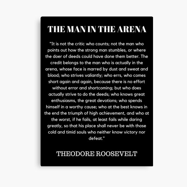 The Man In The Arena Canvas Print
