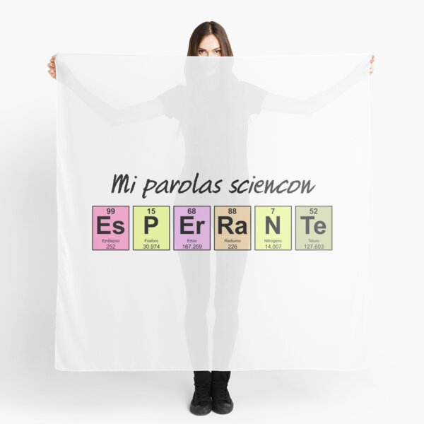 Mi parolas sciencon esperante - I speak science in Esperanto Scarf