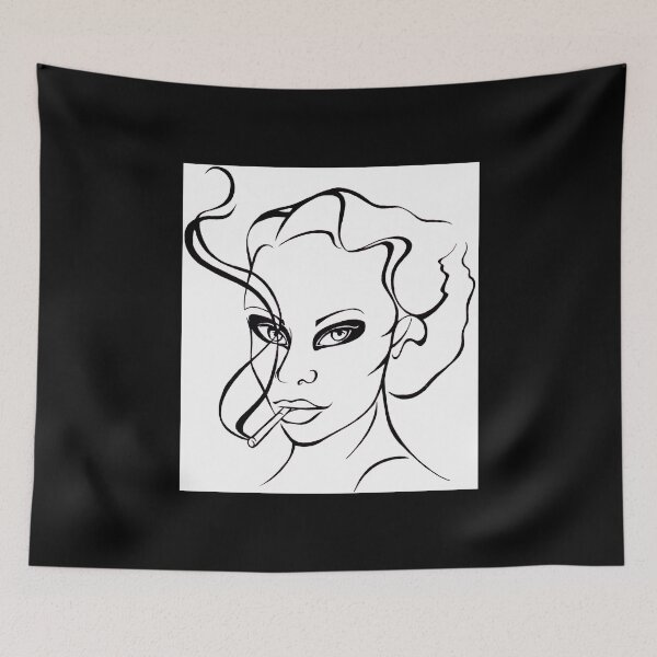 Item preview, Woman with cigarette. designed and sold by adamcopping.