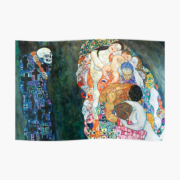Gustav Klimt mort et vie Poster