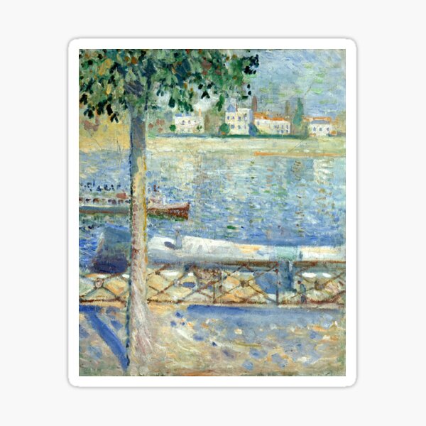 The Seine at St. Cloud by Edvard Munch (Reproduction) Sticker