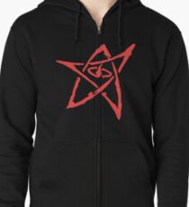 Älteres Zeichen (transparenter Hintergrund) Hoodie mit Reißverschluss