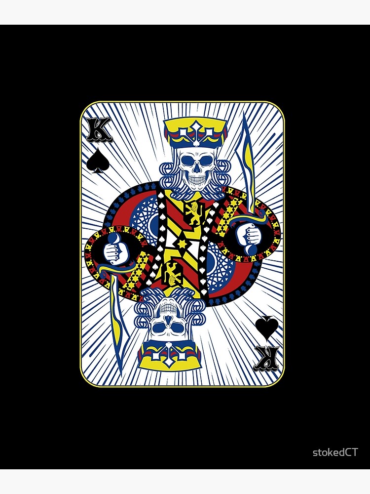 "King of Spades Skull Card" Poster by stokedCT Redbubble