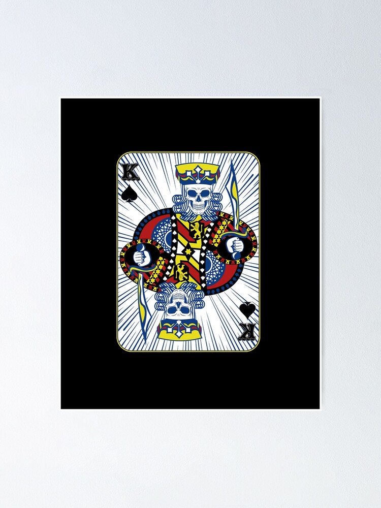 "King of Spades Skull Card" Poster by stokedCT Redbubble