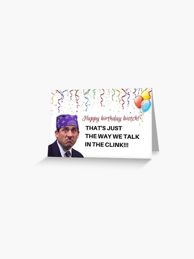 The Office Us, Michael Scott, That's what she said, Birthday, Anniversary,  Valentine's day, gifts, presents, ideas, cool, good vibes, comedy, puns  Greeting Card for Sale by Willow Days