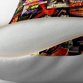 Alternate view of Horror Movies Collage Throw Pillow