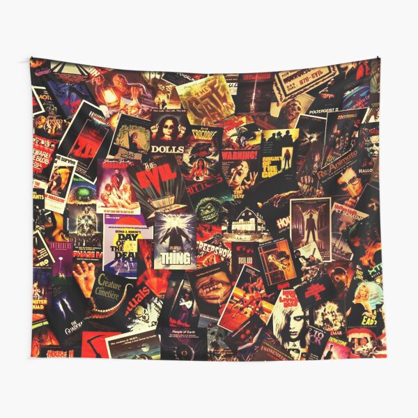 Horror Movies Collage Tapestry