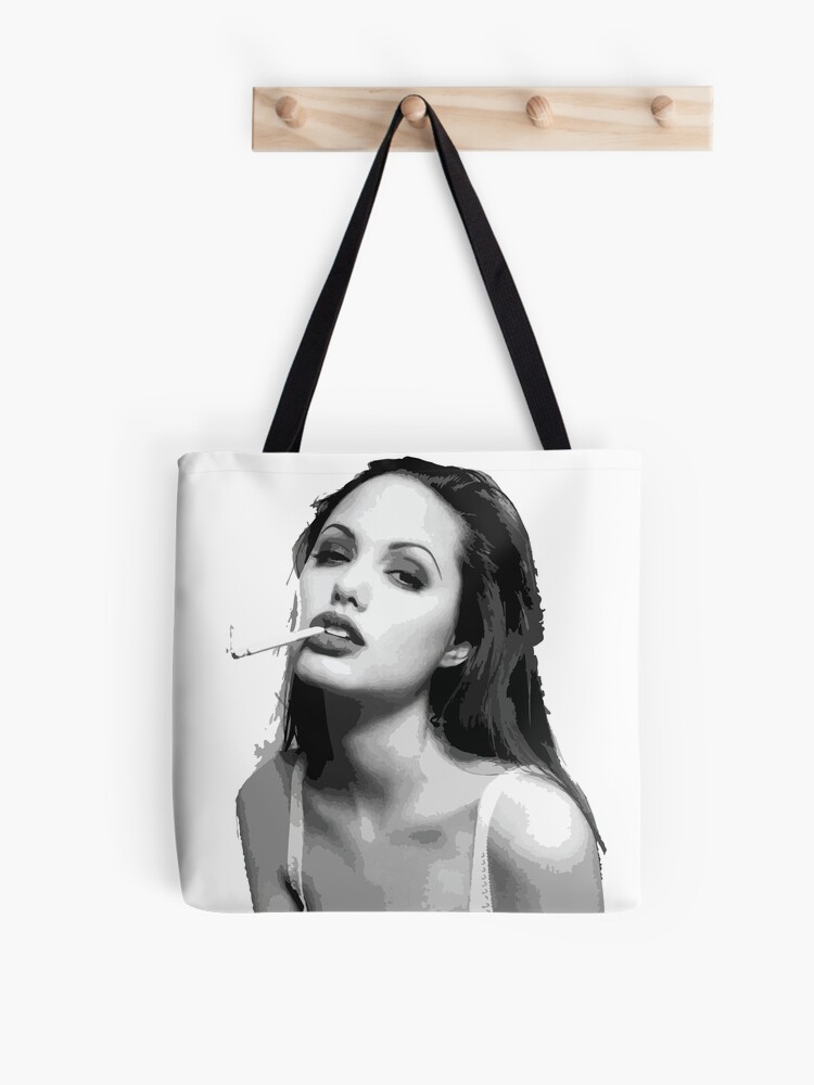 Amazing Angelina Jolie Draw Tote Bag by hdesign