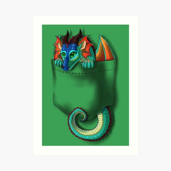 Wings of Fire - Pocket Glory Dragon Art Print