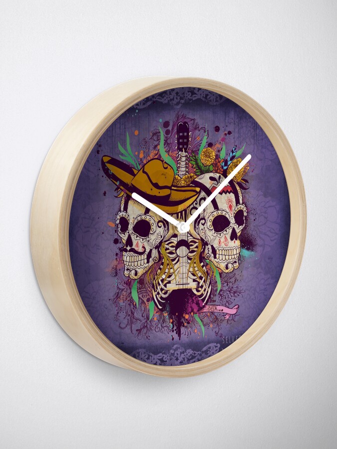 Alternate view of Day of the dead Clock