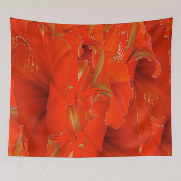 Item preview, ABSTRACTED RED FLOWERS ART FROM REDBUBBLE designed and sold by sharlesart.
