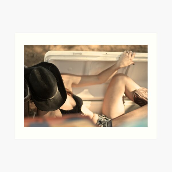 Cowgirl in the Cooler Art Print