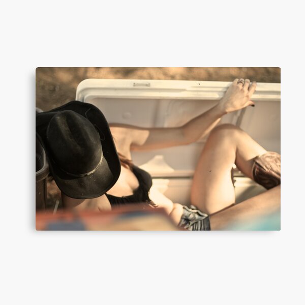 Cowgirl in the Cooler Canvas Print