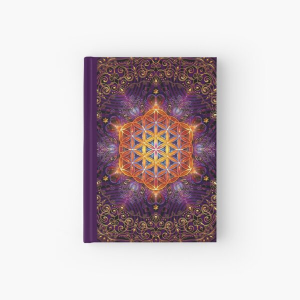 Flower of Life Golden Lace Mandala Hardcover Journal