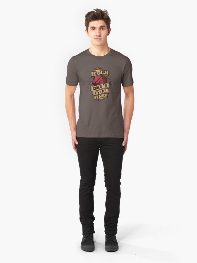 Alternate view of 20 sides to every story Slim Fit T-Shirt