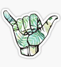 Hawaiian hang loose shaka leaf Sticker