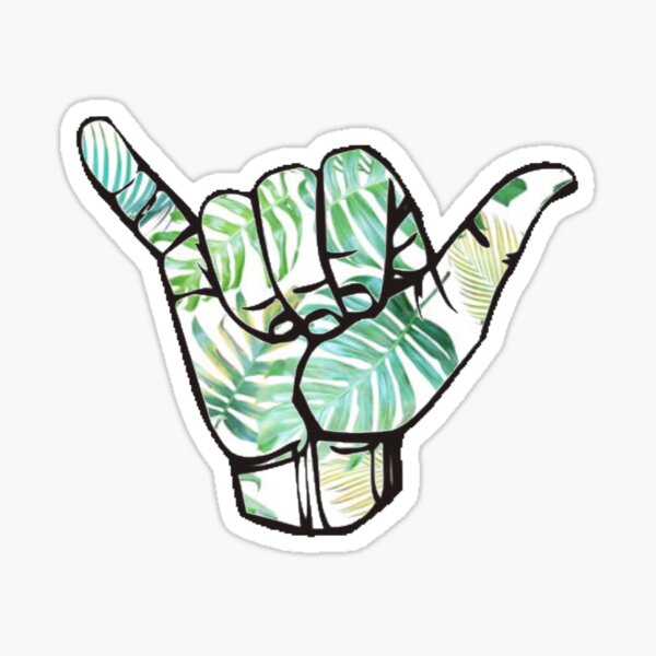 Shaka Light Blue Aesthetic Sticker - Hang Loose – Big Moods