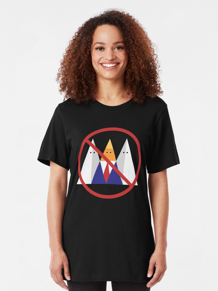 Alternate view of No Trump. No KKK. Slim Fit T-Shirt
