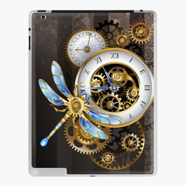 Clock with Gears ( Steampunk Clock ) iPad Case & Skin for Sale by