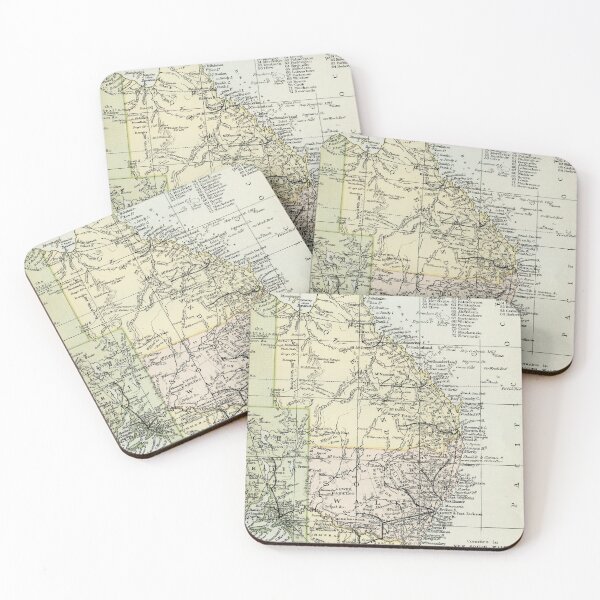Item preview, Vintage map of East Queensland, Australia  designed and sold by headpossum.