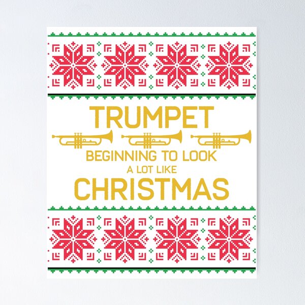 Trombone Ugly Christmas Sweater Marching Band Christmas Sweater